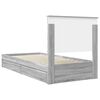 vidaXL Aufbewahrungsbett Graues Sonoma 75 x 190 cm Holzwerkstoff
