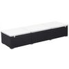 vidaXL Sonnenliege mit Auflage Poly Rattan Schwarz