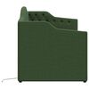 vidaXL Tagesbett mit Matratze USB Dunkelgr&uuml;n Stoff 90x200 cm
