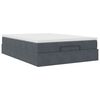 vidaXL Ottoman-Bett mit Matratze Dunkelgrau 140x190 cm Samt