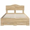 vidaXL Bettrahmen mit Kopfteil Sonoma-Eiche 135 x 190 cm Holzwerkstoff