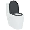 vidaXL Toilettensitz Anthrazit 46,2 x 36 x 4,3 cm Duroplast