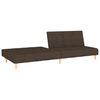 vidaXL Schlafsofa 2-Sitzer mit Fu&szlig;hocker Dunkelbraun Stoff