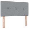vidaXL Boxspringbett mit Matratze Hellgrau 80 x 200 cm Stoff