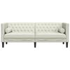 vidaXL Chesterfield-Sofa mit Nackenrollen 3-Sitzer Creme Samt