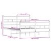 vidaXL Metallbett ohne Matratze Sonoma-Eiche 140x200 cm