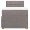 vidaXL Boxspringbett mit Matratze Taupe 90x190 cm Stoff