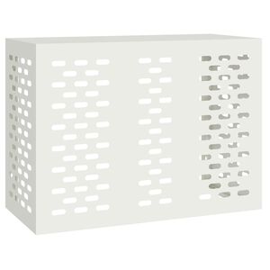 vidaXL Klimaanlagenabdeckung Wei&szlig; 110 x 50 x 80 cm Stahl