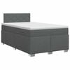 vidaXL Boxspringbett mit Matratze Dunkelgrau 120 x 200 cm Stoff