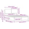 vidaXL Bettgestell mit gepolstertem Kopfteil Taupe 200 x 200 cm
