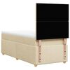 vidaXL Boxspringbett mit Matratze Creme 80x200 cm Stoff