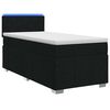 vidaXL Boxspringbett mit Matratze Schwarz 90 x 190 cm Stoff