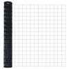 vidaXL Zaun mit Pfosten Grau 1,6 x 10 m Stahl