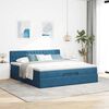 vidaXL Ottoman-Bett mit Matratze Dunkelblau 200x200 cm Samt