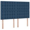vidaXL Aufbewahrungsbett mit Matratze Blau 140 x 200 cm Polyester