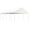 vidaXL Pavillon mit Dach Wei&szlig; 8,92x4,08x3,22 m Polyethylen