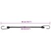 vidaXL Gummiseile Reflektierend mit Haken 25 Stk. 46 cm