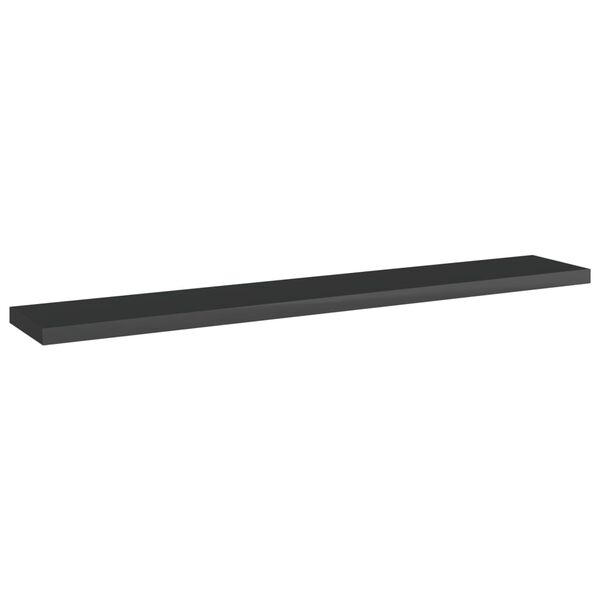 vidaXL B&uuml;cherregal-Bretter 4 Stk. Hochglanz-Schwarz 60x10x1,5 cm