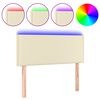 vidaXL LED Kopfteil Creme 90x5x78/88 cm Kunstleder