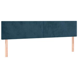 vidaXL Kopfteile Dunkelblau 200x5x78/88 cm Samt