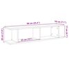 vidaXL Wandregale 2 Stk. Schwarz Eichen-Optik 90x18x20cm Holzwerkstoff