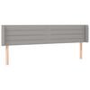 vidaXL LED Kopfteil Hellgrau 183x16x78/88 cm Stoff