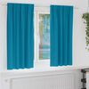 vidaXL Verdunkelungs-Vorh&auml;nge mit Ringen 2 pcs T&uuml;rkis 175 x 140 cm