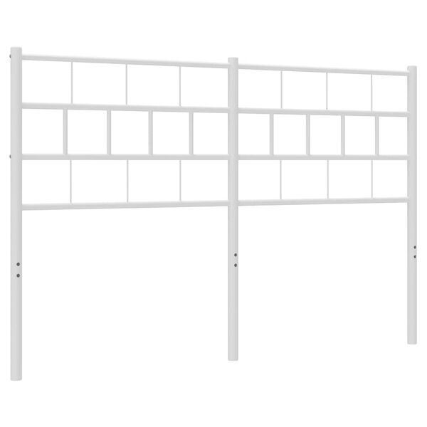 vidaXL Ersatz-Kopfteil Metall Wei&szlig; 135 cm