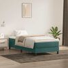 vidaXL Boxspringbett mit Matratze Dunkelgr&uuml;n 90x210 cm Samt