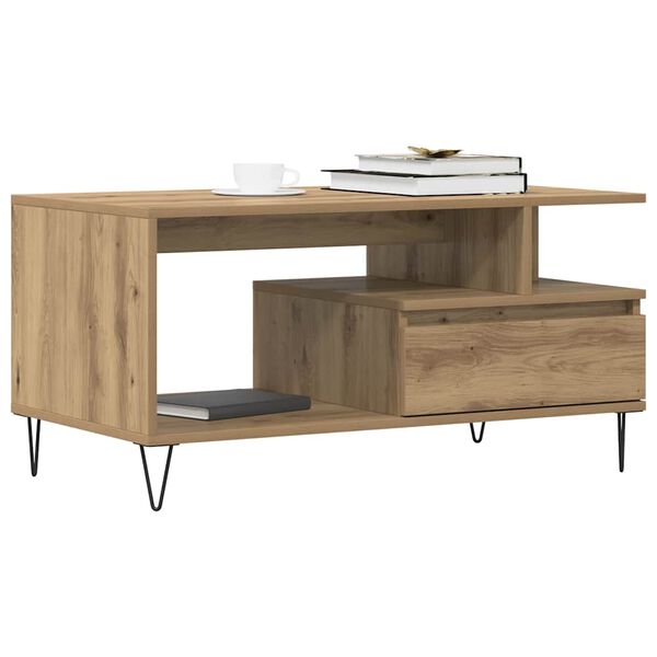 vidaXL Couchtisch Artisan-Eiche 90x49x45 cm Holzwerkstoff