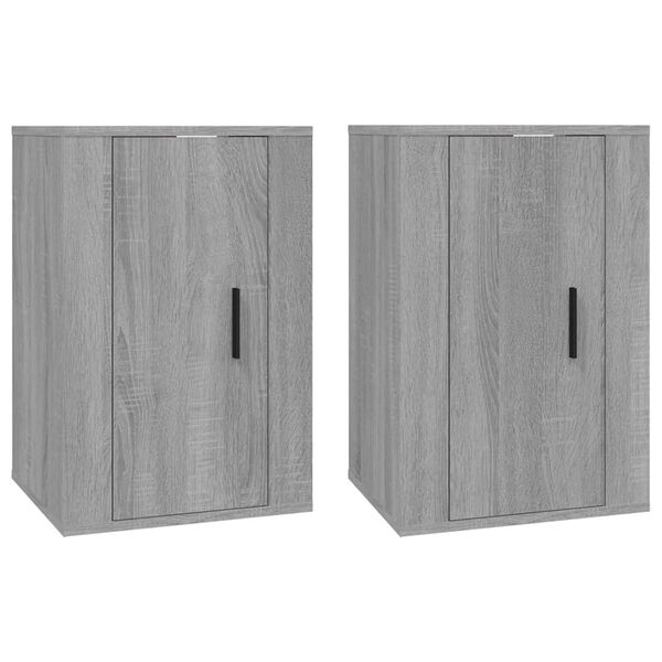 vidaXL TV-Wandschr&auml;nke 2 Stk. Grau Sonoma 40x34,5x60 cm