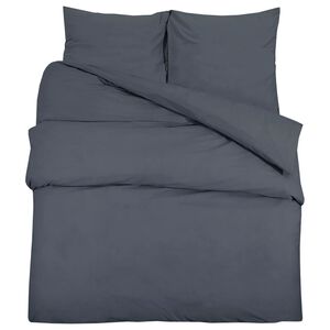 vidaXL Bettw&auml;sche-Set Anthrazit 200x200 cm Leichte Mikrofaser