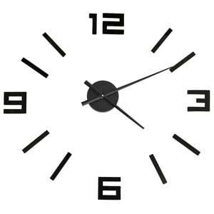 vidaXL 3D-Wanduhr Modernes Design Schwarz 100 cm XXL