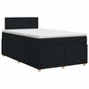 vidaXL Boxspringbett mit Matratze Schwarz 120 x 200 cm Stoff
