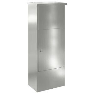 vidaXL Paketdrop-Box Schwarz 44,5 x 29 x 110,5 cm Verzinkter Stahl