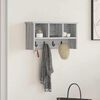 vidaXL Wandmontierter Kleiderst&auml;nder Grau Sonoma 50 x 16 x 26 cm