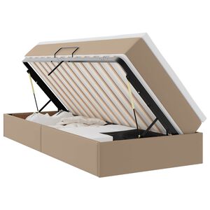 vidaXL Aufbewahrungsbett mit Matratze Cappuccino 90 x 190 cm