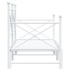 vidaXL Tagesbett Ausziehbar ohne Matratze Wei&szlig; 90x190 cm Stahl