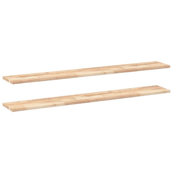 vidaXL Schweberegale 2 Stk. 160x20x2 cm Massivholz Akazie Unbehandelt