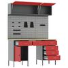 vidaXL Arbeitsschrankset mit Schubladen mit Speicher 8 pcs Schwarz