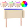 vidaXL LED Kopfteil Creme 93x16x78/88 cm Stoff