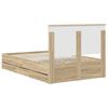 vidaXL Bettrahmen Sonoma-Eiche 120 x 200 cm Ingenieurs Holz