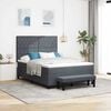 vidaXL Boxspringbett mit Matratze Dunkelgrau 140 x 200 cm Samt