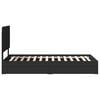 vidaXL Aufbewahrungsbett Schwarz 90 x 190 cm Holzwerkstoff