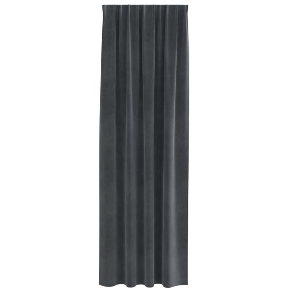 vidaXL Verdunkelungsvorh&auml;nge 2 pcs Hellgrau 140 x 225 cm Samt