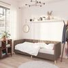 vidaXL Tagesbett mit Matratze USB Taupe Stoff 90x200 cm