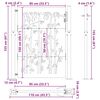 vidaXL Gartentor Schwarz 85 x 155 cm Pulverbeschichteter Stahl