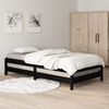vidaXL Stapelbett Schwarz 80x200 cm Massivholz Kiefer