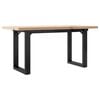 vidaXL Couchtisch O-Gestell 90x40x45,5cm Massivholz Kiefer & Stahl