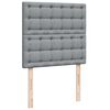 vidaXL Boxspringbett mit Matratze Hellgrau 90x190 cm Stoff